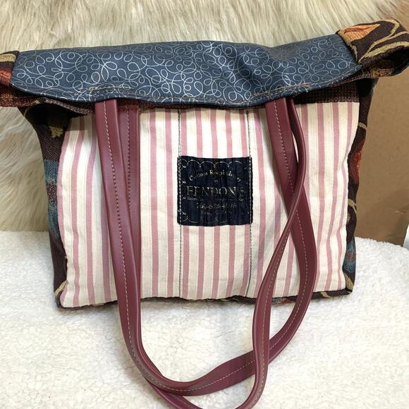 FENDON'S of Bishop CA Large Open Utility Tote Patchwork Upholstery Fabrics - Picture 2 of 16